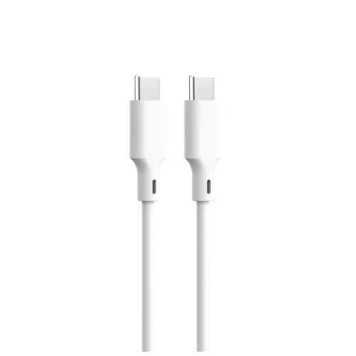Forever újrahasznosított USB-C–USB-C kábel 1,5 m 3A KR15-CC-00 fehér