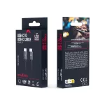 Maxlife MXUC-12 USB-C–USB-C kábel, 1,0 m, 60 W, fekete