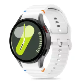   TECH-PROTECT SILICONE SPORT védőtok SAMSUNG GALAXY WATCH 4 / 5 / 5 PRO / 6 / 7 / FE készülékhez fehér