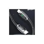 USAMS Braided USB-C to Lightning Smart Power-off 20W PD kábel 1.2m sötét zöld SJ