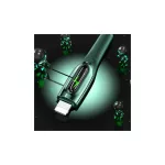USAMS Braided USB-C to Lightning Smart Power-off 20W PD kábel 1.2m sötét zöld SJ