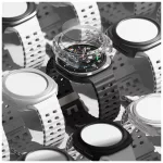 RINGKE SLIM & TEMPERED GLASS üvegfólia SAMSUNG GALAXY WATCH ULTRA 2024 / 2025 (47 MM) készülékhez titán fekete