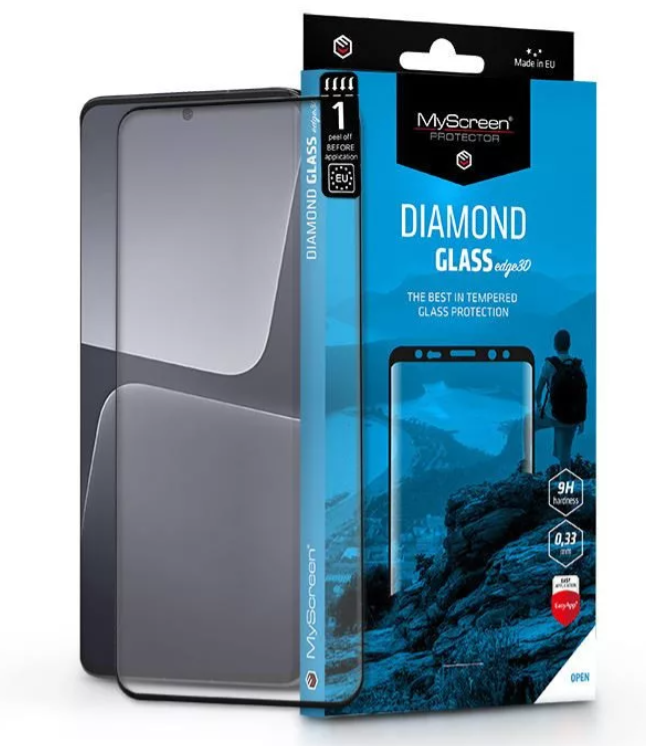 MyScreen Protector Diamond Glass Lite Edge 3D Xiaomi 13 Pro edzett üveg kijelzővédő fólia fekete kerettel (LA-2318)
